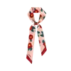 Lost Pattern Nyc "camellia" Silk Twill Skinny Scarf In Pink