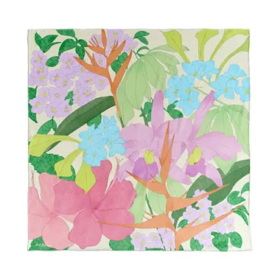 Lost Pattern Nyc "cartagena" Large Silk Scarf In Multi