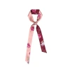 Lost Pattern Nyc "dream Hunter" Silk Skinny Scarf In Pink