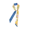 Lost Pattern Nyc "el Amor" Silk Twill Skinny Scarf In Multi