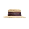 Lost Pattern Nyc "frida's Garden" Straw Hat With Ribbon Band In Neutral