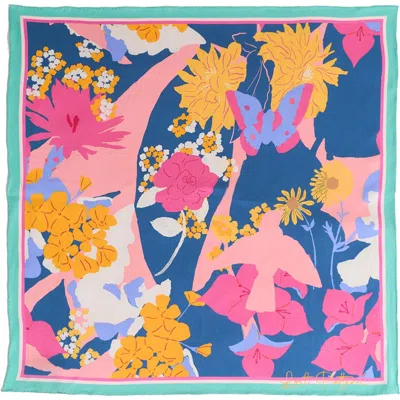 Lost Pattern Nyc Women's Frida X Lost Pattern "frida's Garden" Silk Bandana Scarf - Purple