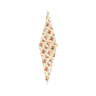 Lost Pattern Nyc Green "lady Butterfly" Silk Diamond Neckerchief - Lime