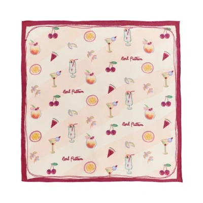 Lost Pattern Nyc "happy Hour" Silk Bandana In Neutral