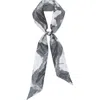 Lost Pattern Nyc "himalaya" Silk Neck Bow Scarf In Gray