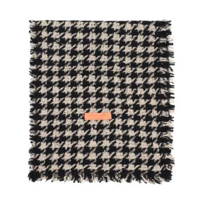 Lost Pattern Nyc "houndstooth" Cashmere Scarf In Multi