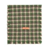 Lost Pattern Nyc "houndstooth" Cashmere Scarf In Green