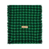 Lost Pattern Nyc "houndstooth" Cashmere Scarf In Green