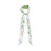 Lost Pattern Nyc "jasmine Tea" Silk Skinny Scarf In Green