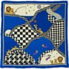 Lost Pattern Nyc "journey" Silk Scarf By Shantall Lacayo In Blue