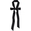Lost Pattern Nyc "la Collectionneuse" Silk Ribbon Scarf In Black