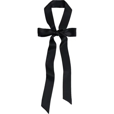 Lost Pattern Nyc "la Collectionneuse" Silk Ribbon Scarf In Black