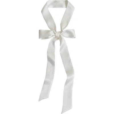 Lost Pattern Nyc "la Collectionneuse" Silk Ribbon Scarf In Gray