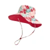 Lost Pattern Nyc "le Jardin" Reversible Sun Hat In Red