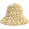 Lost Pattern Nyc "linea" Packable Straw Hat In Neutral