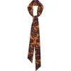 Lost Pattern Nyc "lost Cherries" Silk Skinny Scarf In Multi