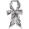 Lost Pattern Nyc "madagascar" Silk Skinny Scarf In White