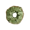 Lost Pattern Nyc Women's Green Maxi Flower Double-layer Oversized Silk Scrunchie - Martini Olive In Green