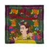 Lost Pattern Nyc Men's Black Los Amores De Frida Silk Pocket Square - Dark Green In Black