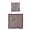 Lost Pattern Nyc Men's Checkerboard Silk Pocket Square & Silk Bandana Scarf Set - Blue In Blue