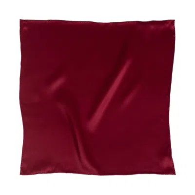 Lost Pattern Nyc Men's Dapper Fold Silk Pocket Square - Bordeaux Red