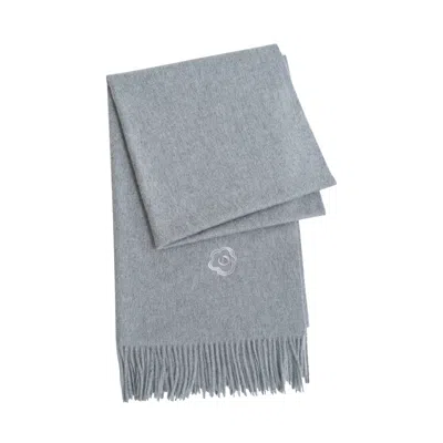 Lost Pattern Nyc Men's Grey "the Big Shawl" Oversized Cashmere Wrap - Gray Melange