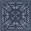 Lost Pattern Nyc "paisley" Silk Bandana Scarf In Blue