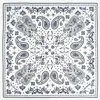 Lost Pattern Nyc "paisley" Silk Bandana Scarf In White