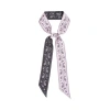 Lost Pattern Nyc "paisley" Silk Twill Skinny Scarf In Pink