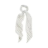 Lost Pattern Nyc "petal Veil" Silk Chiffon Neck Scarf In White