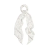 Lost Pattern Nyc "petal Veil" Silk Chiffon Neck Scarf In White