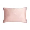 Lost Pattern Nyc Pink "lost Cherries" Silk Pillowcase In Pink