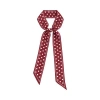 Lost Pattern Nyc "retro Polka" Silk Skinny Scarf In Brown