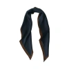Lost Pattern Nyc "satin" Silk Neck Scarf In Blue