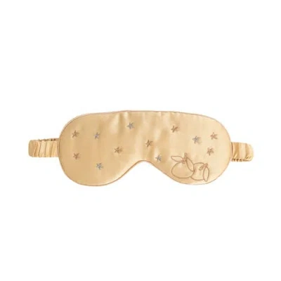 Lost Pattern Nyc Silk Sleep Eye Mask In Gold