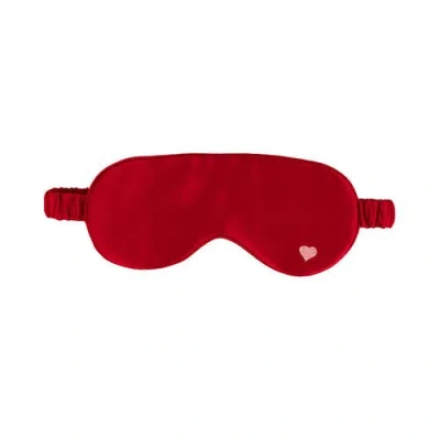 Lost Pattern Nyc Silk Sleep Eye Mask In Red
