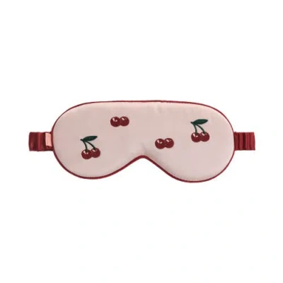 Lost Pattern Nyc Silk Sleep Eye Mask In Red