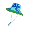 Lost Pattern Nyc "tropical Bliss" Reversible Sun Hat In Blue
