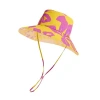 Lost Pattern Nyc "tropical Bliss" Reversible Sun Hat In Neutral
