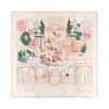 Lost Pattern Nyc "vintage Blooms" Large Silk Square Scarf In Pink