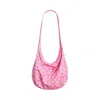 Lost Pattern Nyc Women's Beach Blossom Hobo Crossbody Bag - Pink In Pink