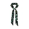 Lost Pattern Nyc Women's Beach Blossom Silk Skinny Scarf - Black In Black