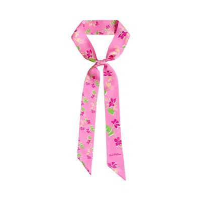 Lost Pattern Nyc Women's Beach Blossom Silk Skinny Scarf - Pink