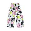 Lost Pattern Nyc Women's Black / Pink / Purple Frida's Dream Wide Leg Silk Pants - Pink & Black In Black/pink/purple
