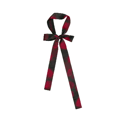 Lost Pattern Nyc Women's Black / Red "la Rosa" Silk Skinny Scarf In Multi