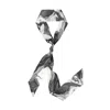 Lost Pattern Nyc Women's Black / White Himalaya Silk Neck Bow Scarf In Multi