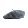 Lost Pattern Nyc Women's Bon Chic Wool Beret - Grey In Grey