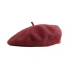 Lost Pattern Nyc Women's Bon Chic Wool Beret- Bordeaux Red In Red