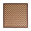 Lost Pattern Nyc Women's Brown Checkerboard Silk Bandana Scarf - Coffee In Brown