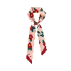 Lost Pattern Nyc Women's Camellia Silk Twill Neck Bow - Red & Pink In Red